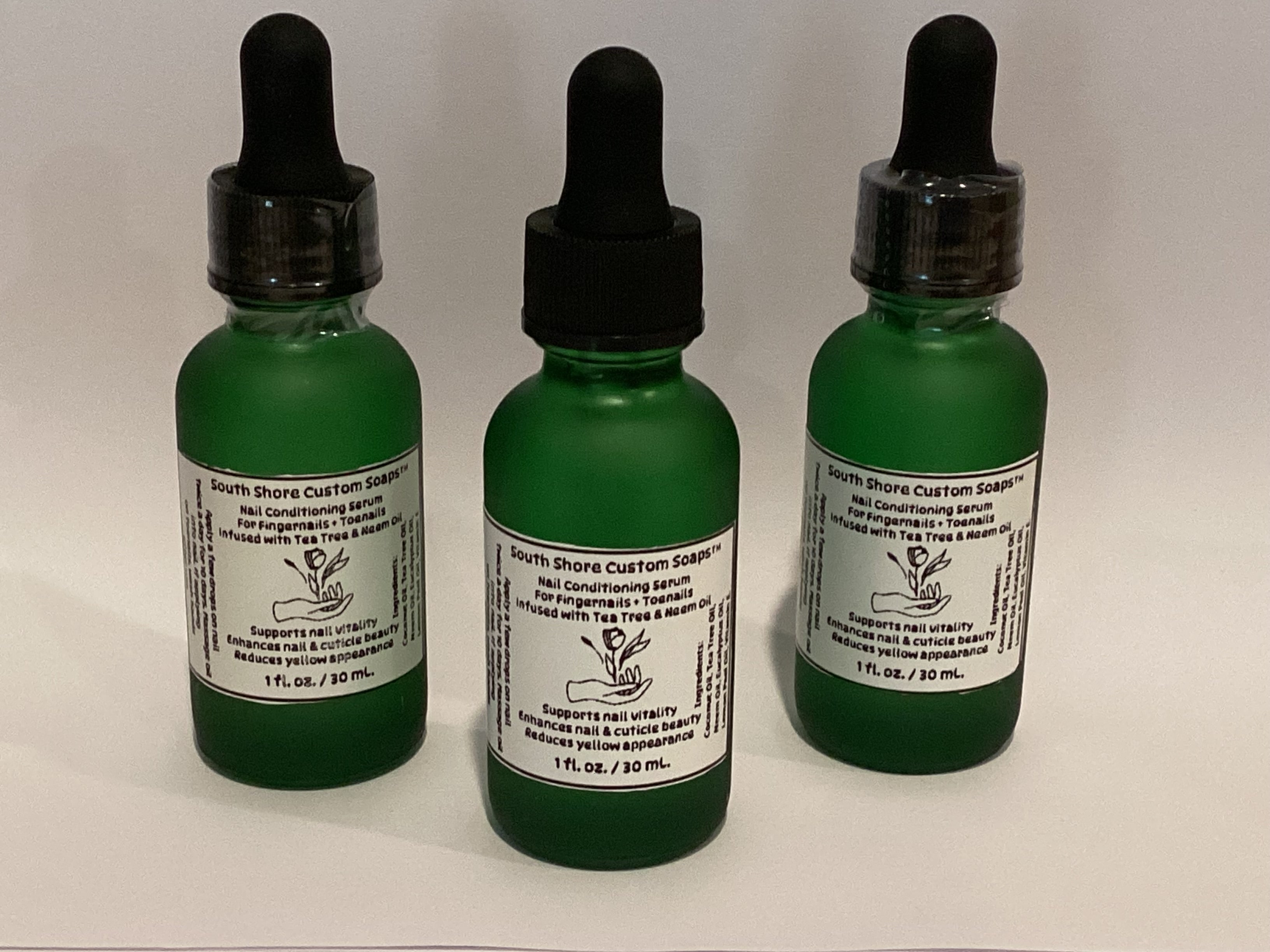 Nail Conditioning Serum For Fingernails + Toenails Infused with Tea Tree & Neem Oil