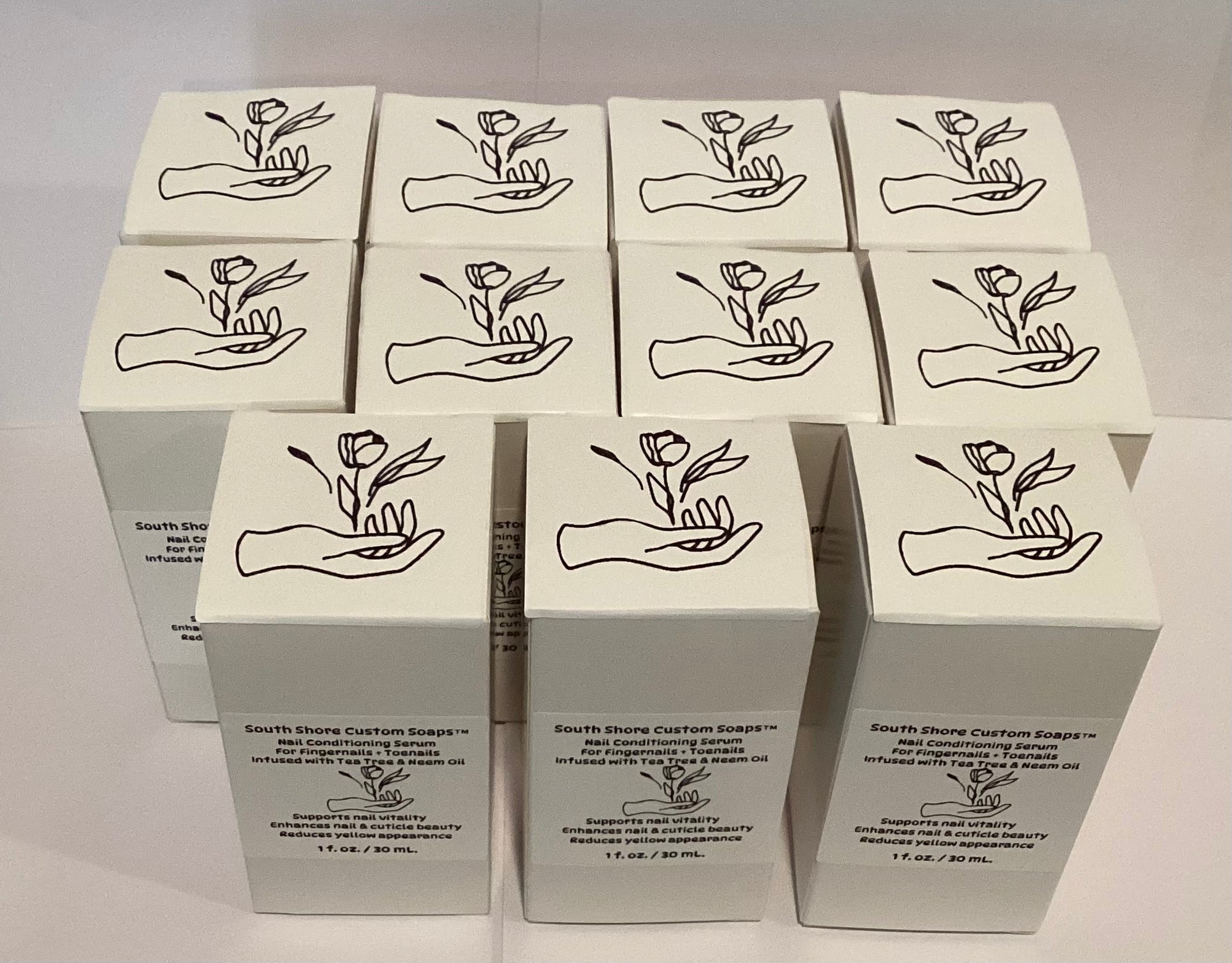 Nail Conditioning Serum For Fingernails + Toenails Infused with Tea Tree & Neem Oil