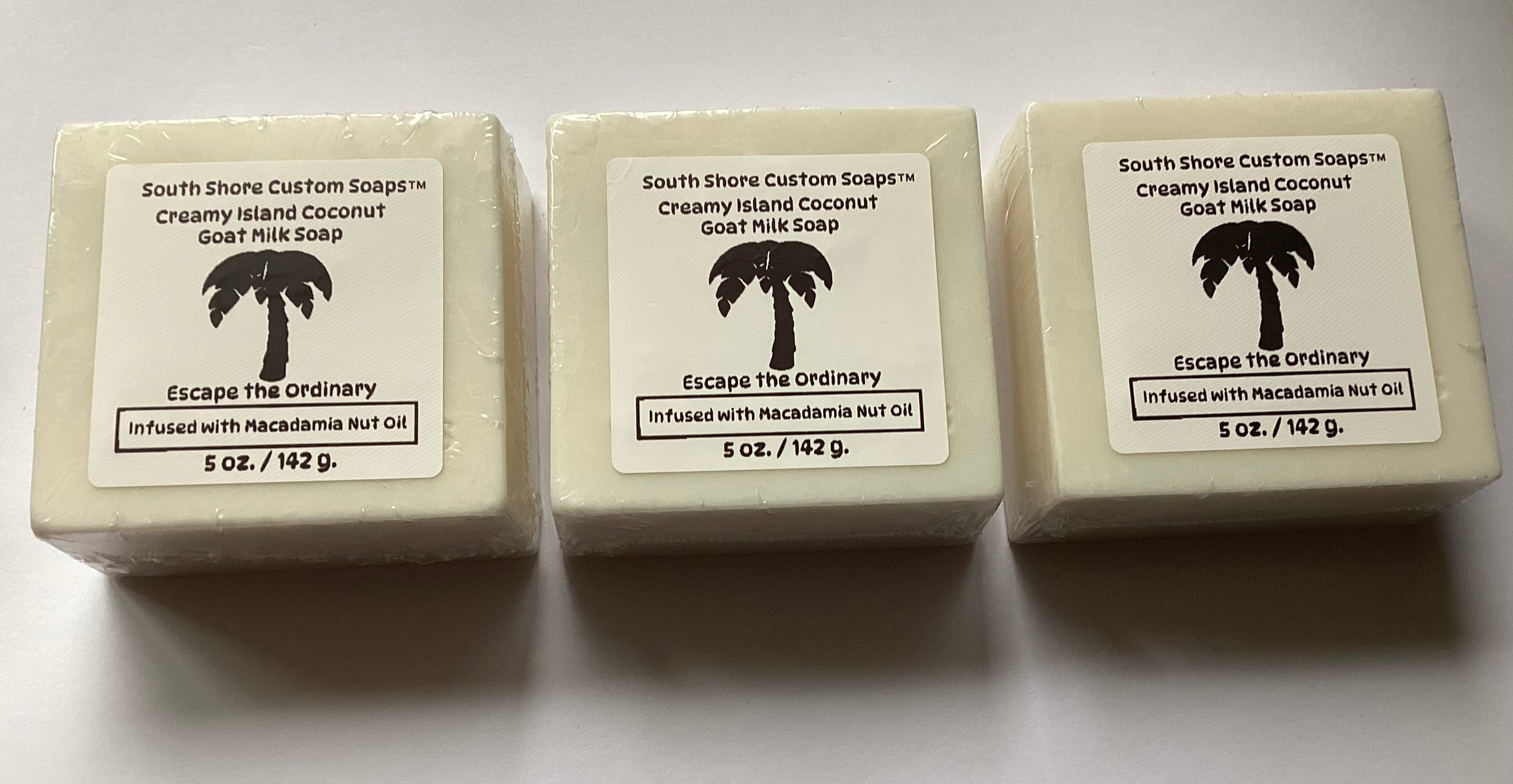 Creamy Island Coconut Goat Milk Soap Infused with Macadamia Nut Oil