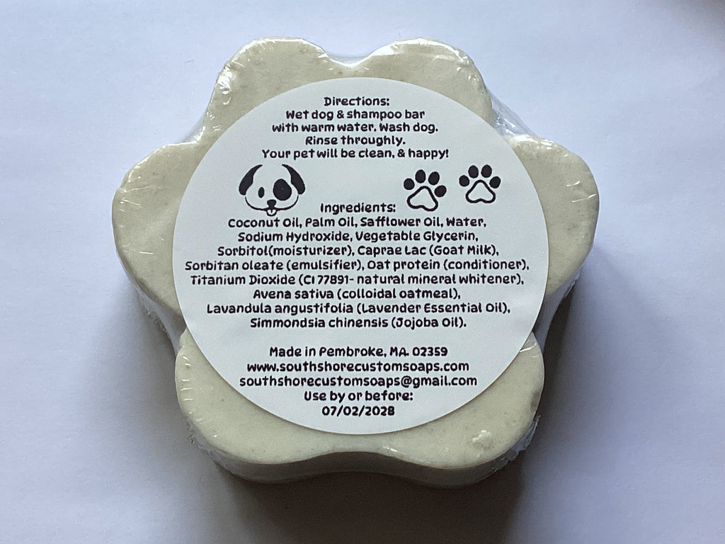 Oatmeal + Lavender Dog Shampoo Bar