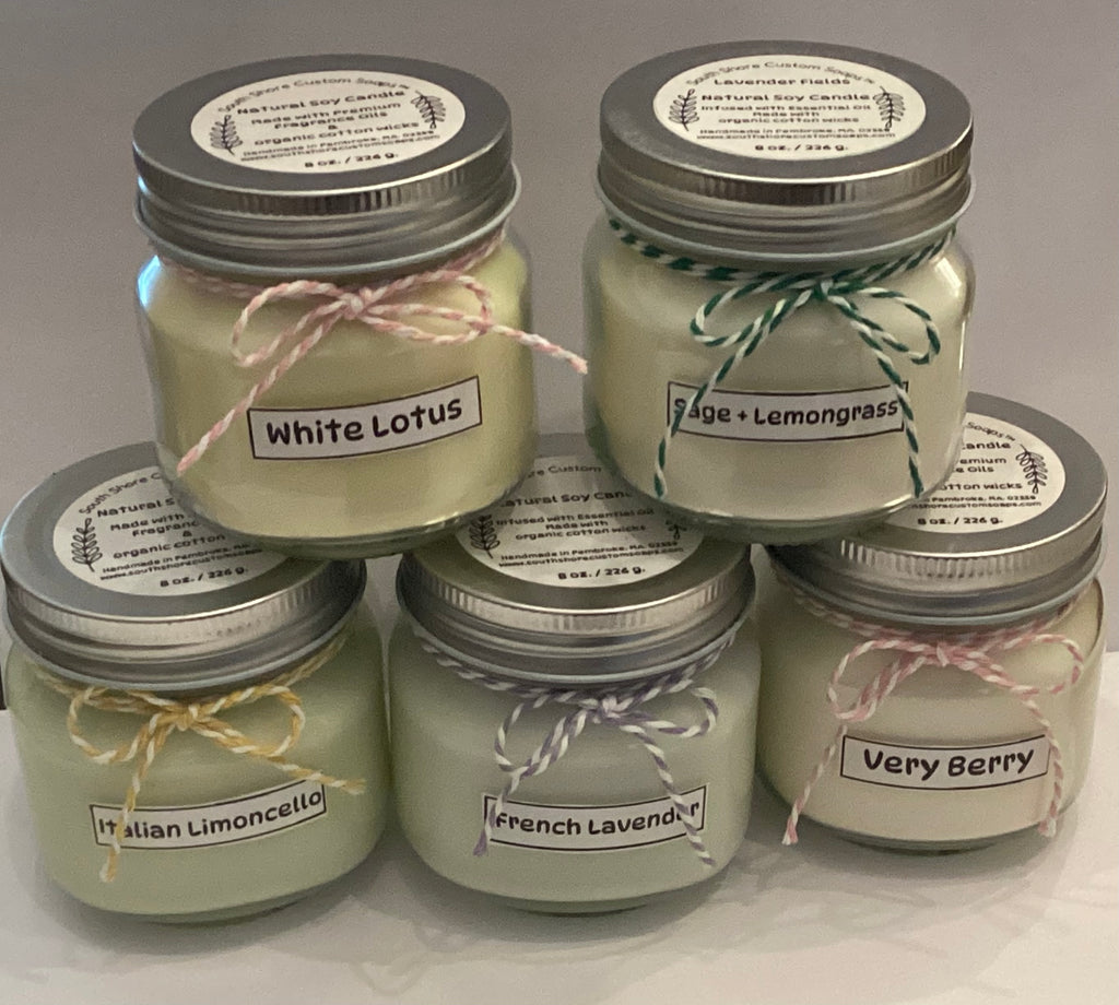 Natural Soy Candles - 5 Scents to Choose From