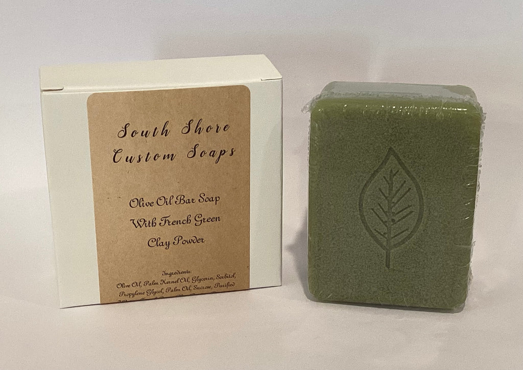 Olive Oil Bar Soap with French Green Clay Powder