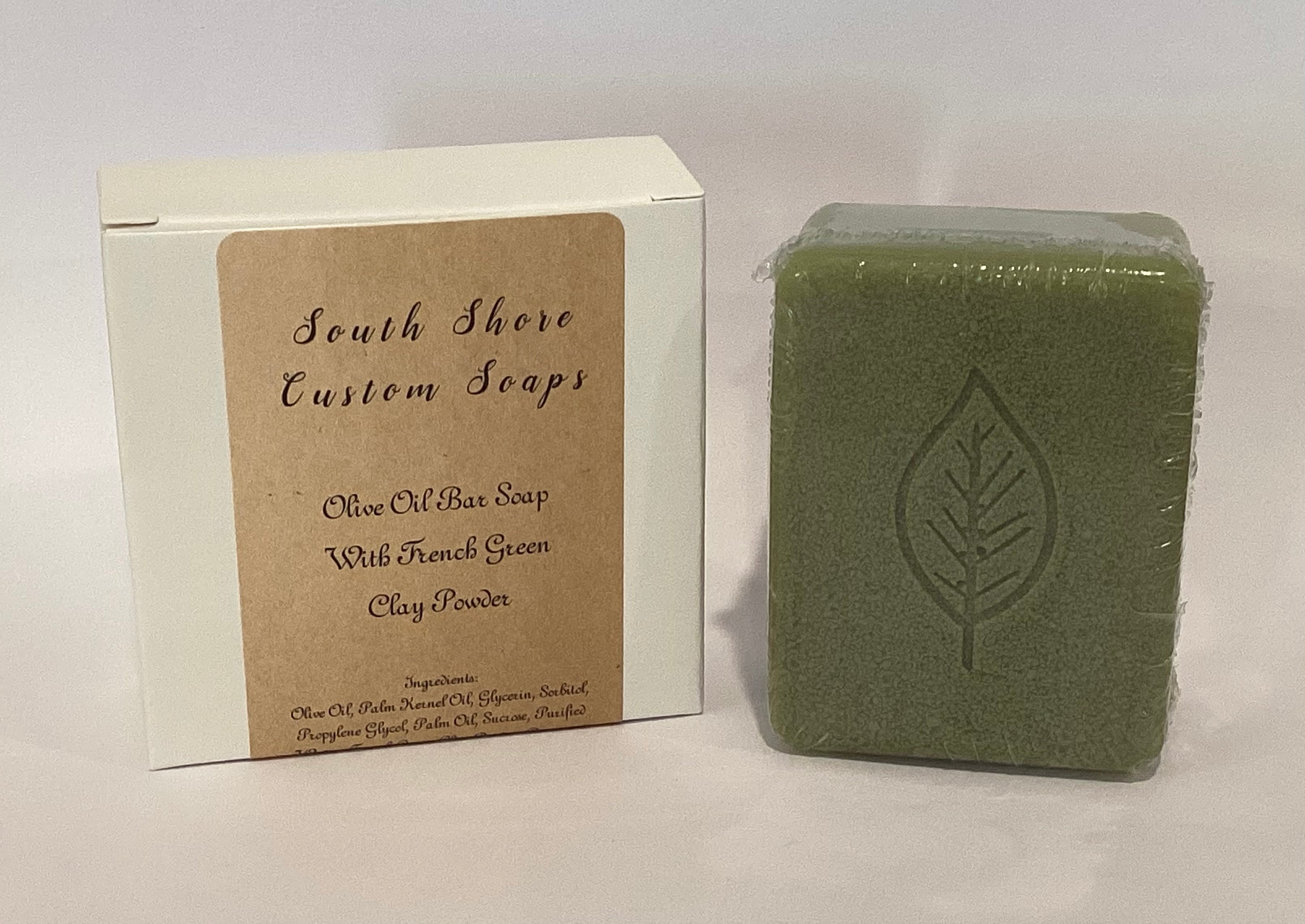 Olive Oil Bar Soap with French Green Clay Powder