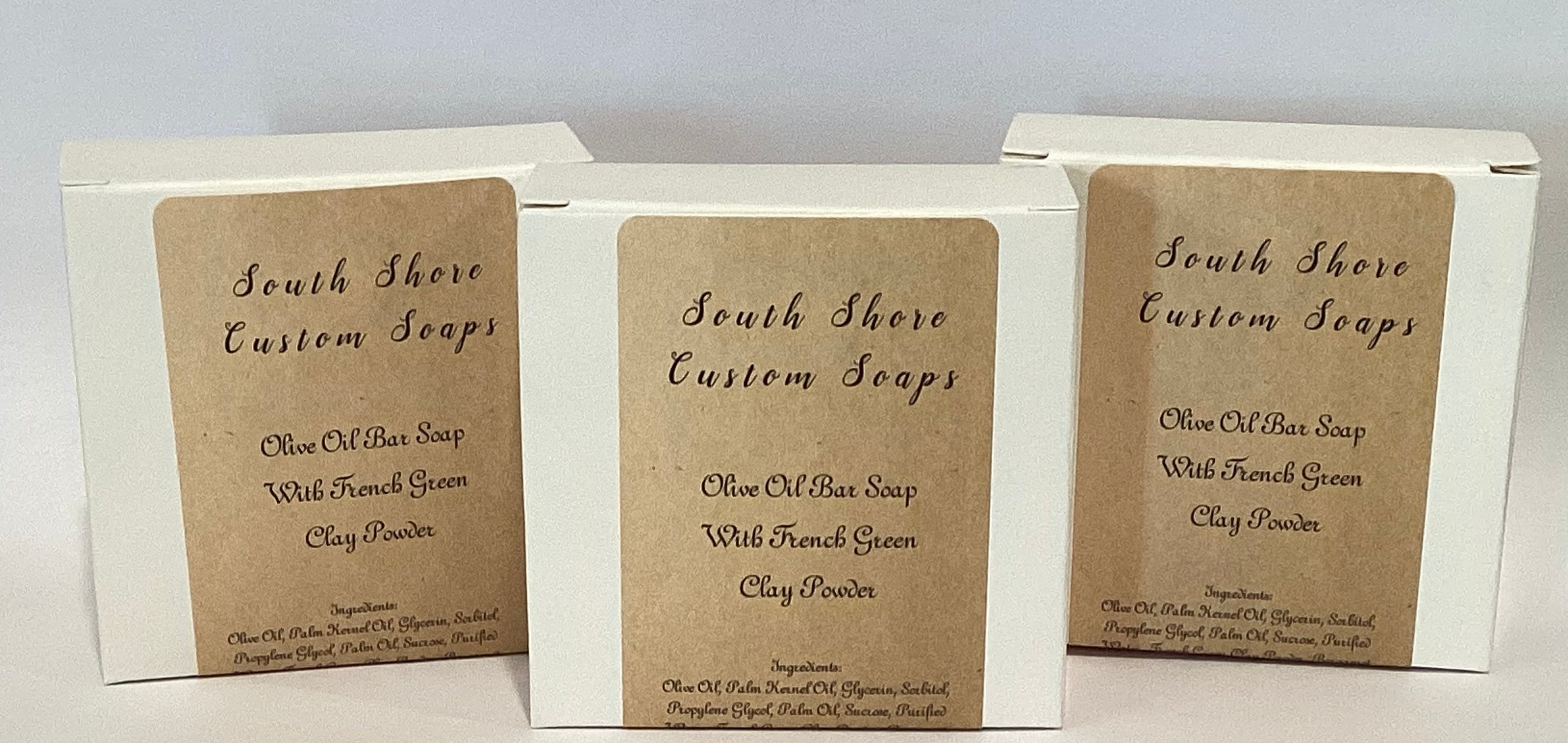 Olive Oil Bar Soap with French Green Clay Powder