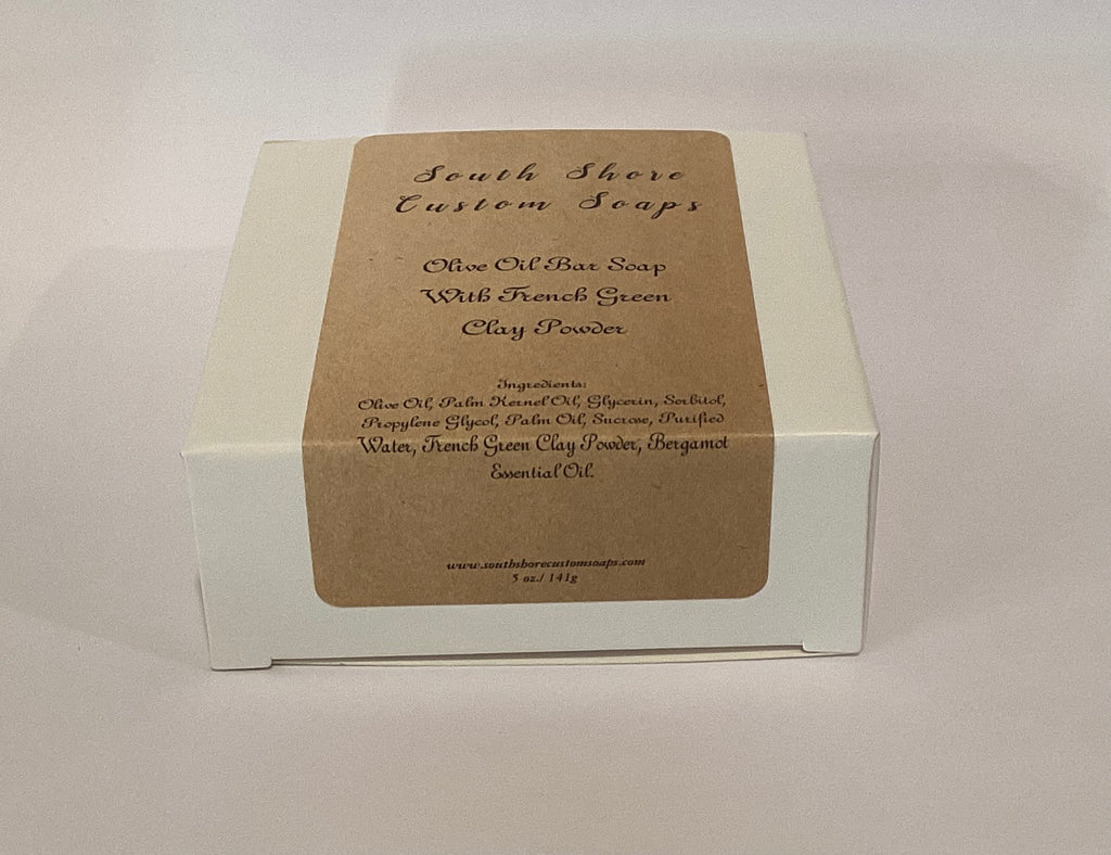 Olive Oil Bar Soap with French Green Clay Powder