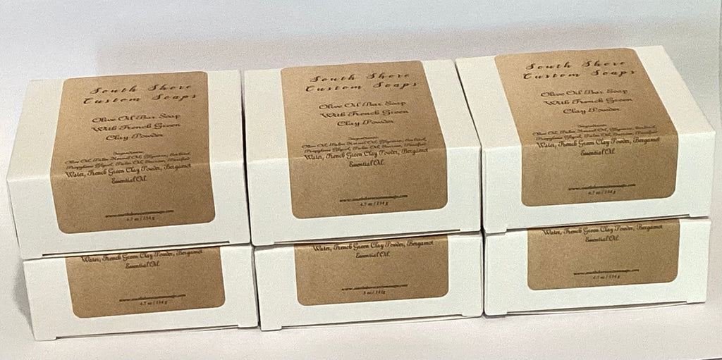 Olive Oil Bar Soap with French Green Clay Powder