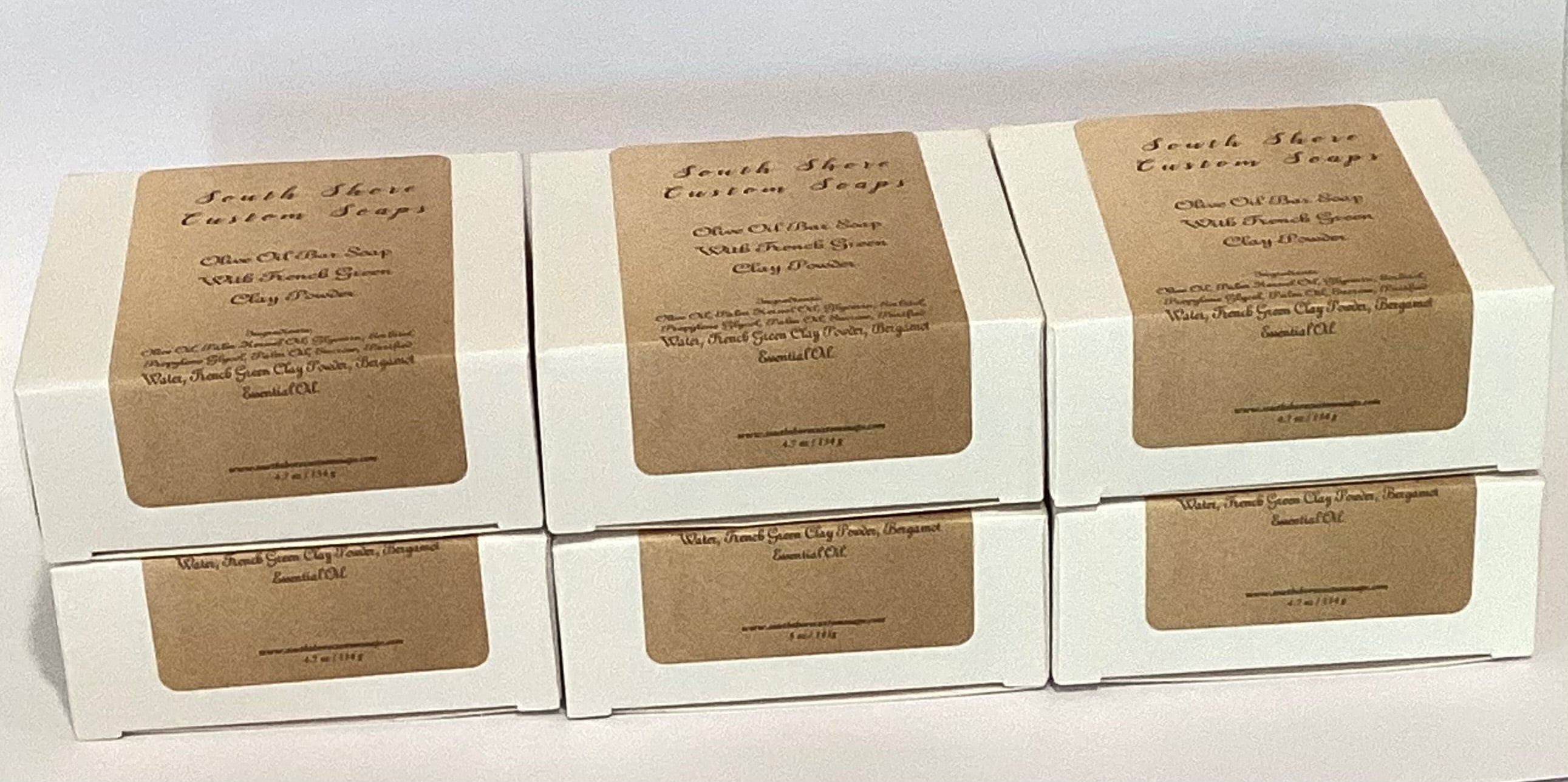 Olive Oil Bar Soap with French Green Clay Powder
