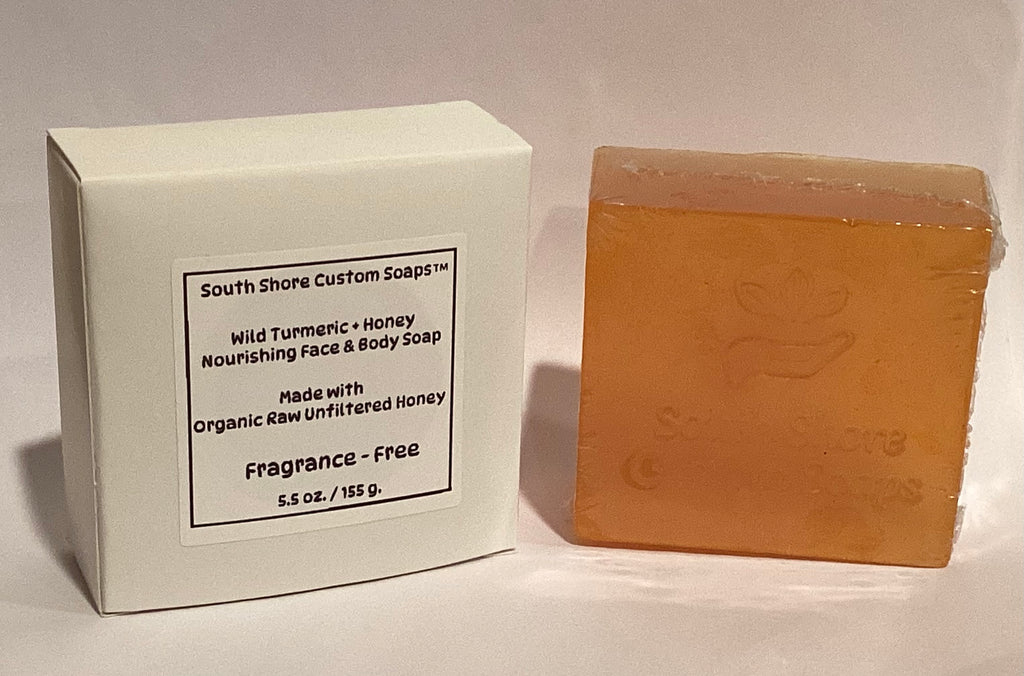 Wild Turmeric + Honey Nourishing Face & Body Soap-Made with Organic Raw Unfiltered Honey-Fragrance-Free