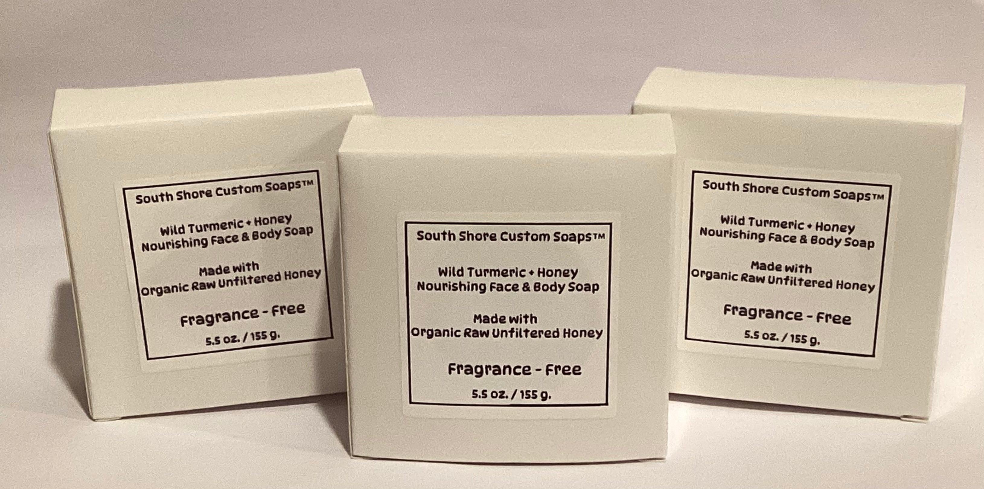 Wild Turmeric + Honey Nourishing Face & Body Soap-Made with Organic Raw Unfiltered Honey-Fragrance-Free