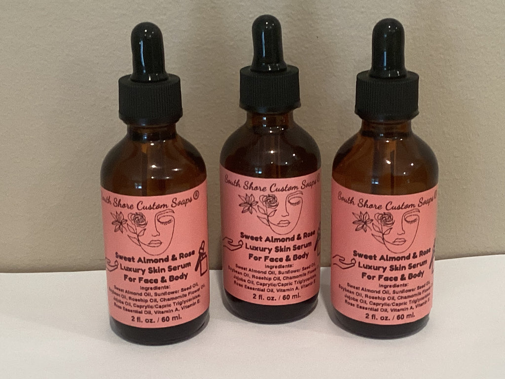 Sweet Almond & Rose Luxury Skin Serum For Face & Body