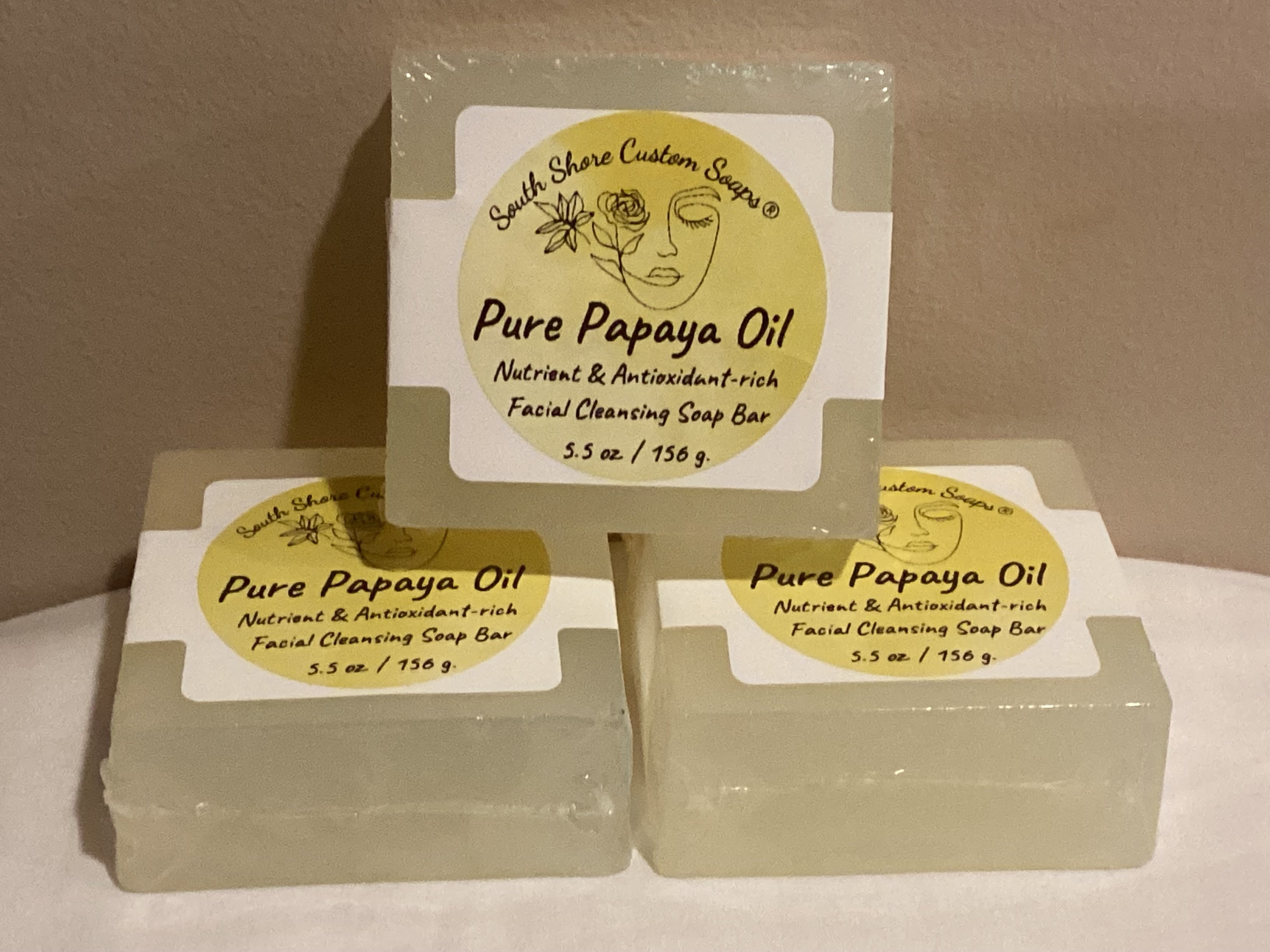 Pure Papaya Oil Nutrient & Antioxidant-rich Facial Cleansing Soap Bar
