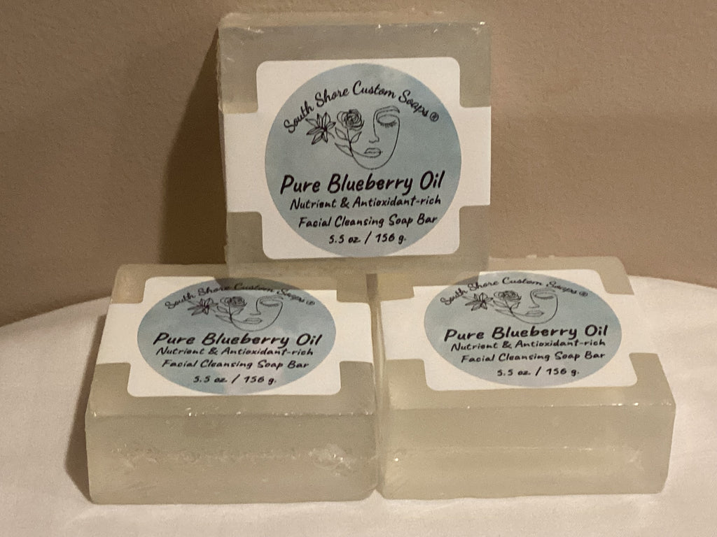 Pure Blueberry Oil Nutrient & Antioxidants-rich Facial Cleansing Soap Bar