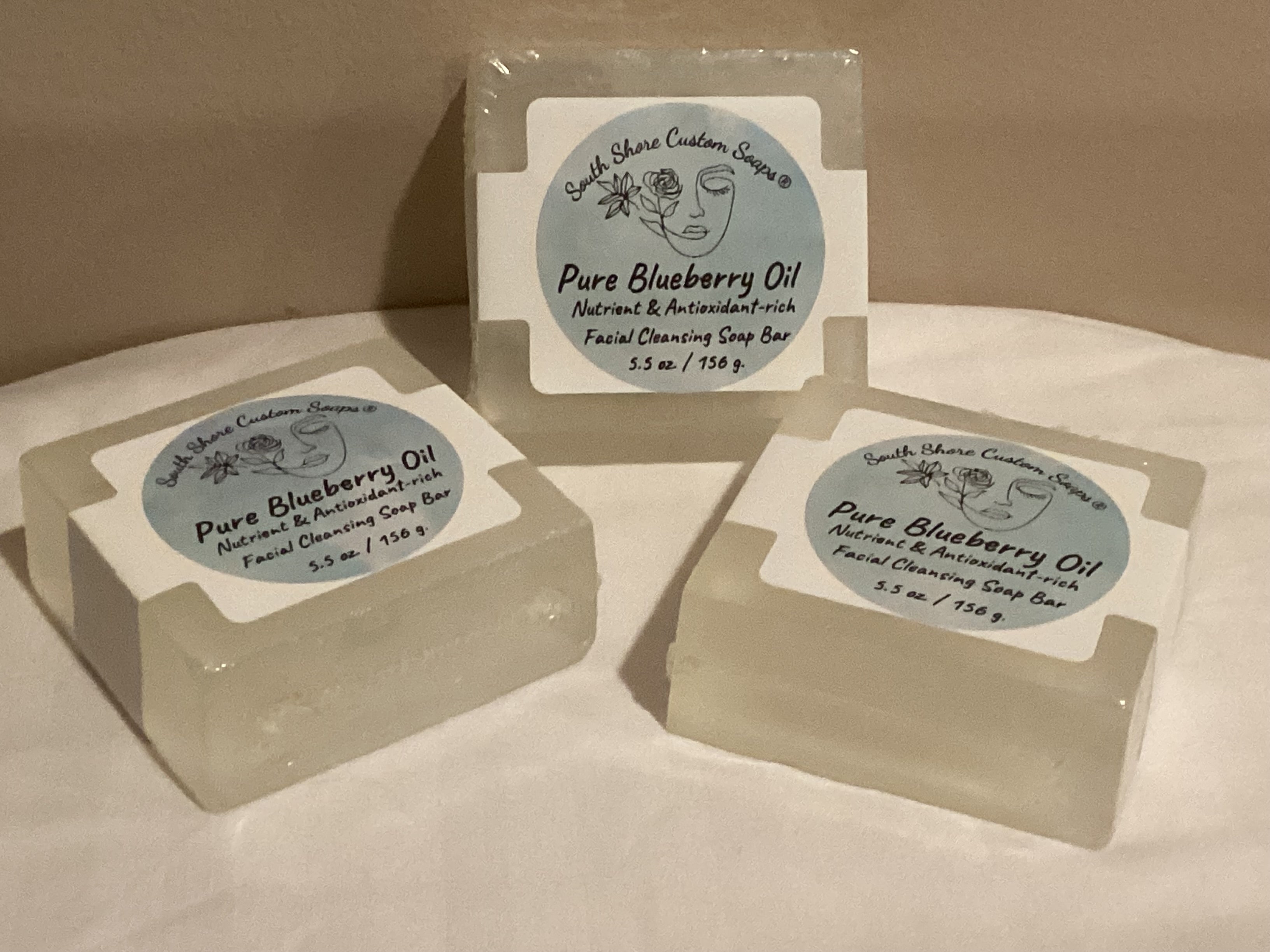 Pure Blueberry Oil Nutrient & Antioxidants-rich Facial Cleansing Soap Bar