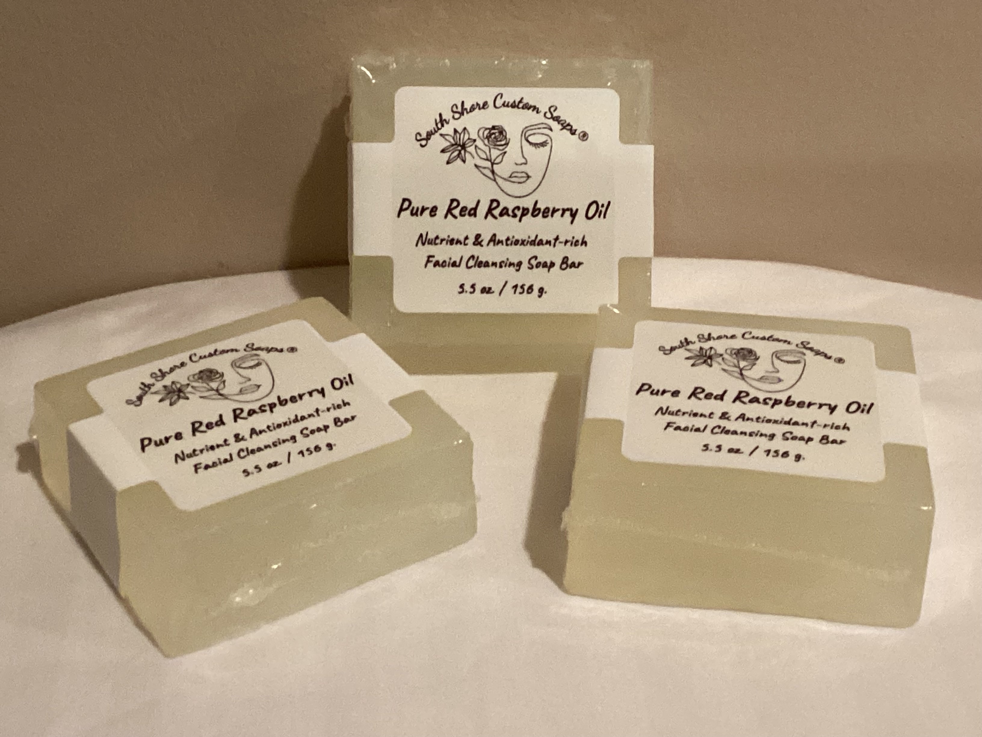 Pure Red Raspberry Oil Nutrient & Antioxidants-rich Facial Cleansing Soap Bar