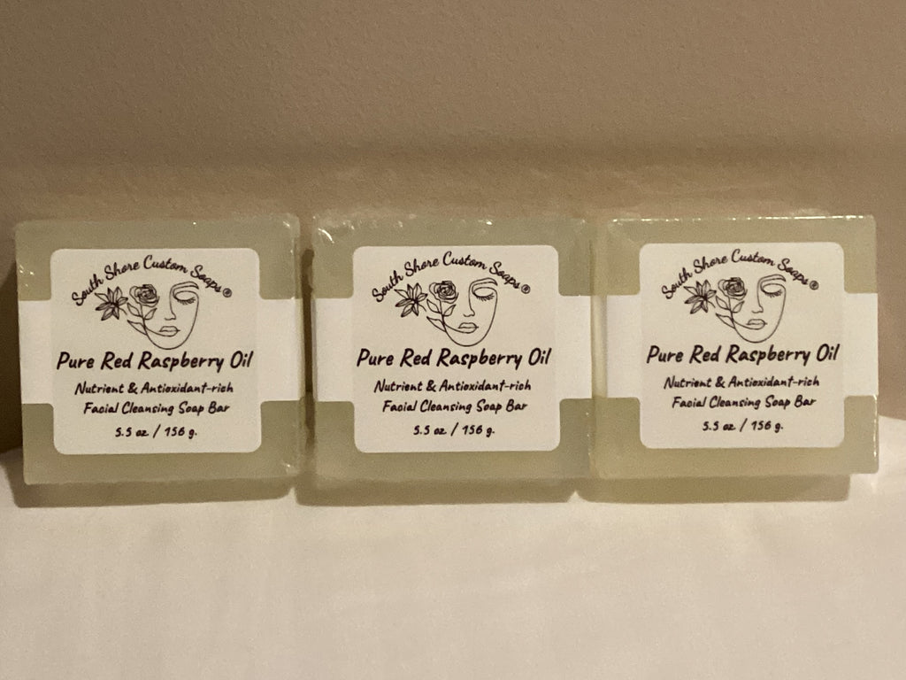 Pure Red Raspberry Oil Nutrient & Antioxidants-rich Facial Cleansing Soap Bar