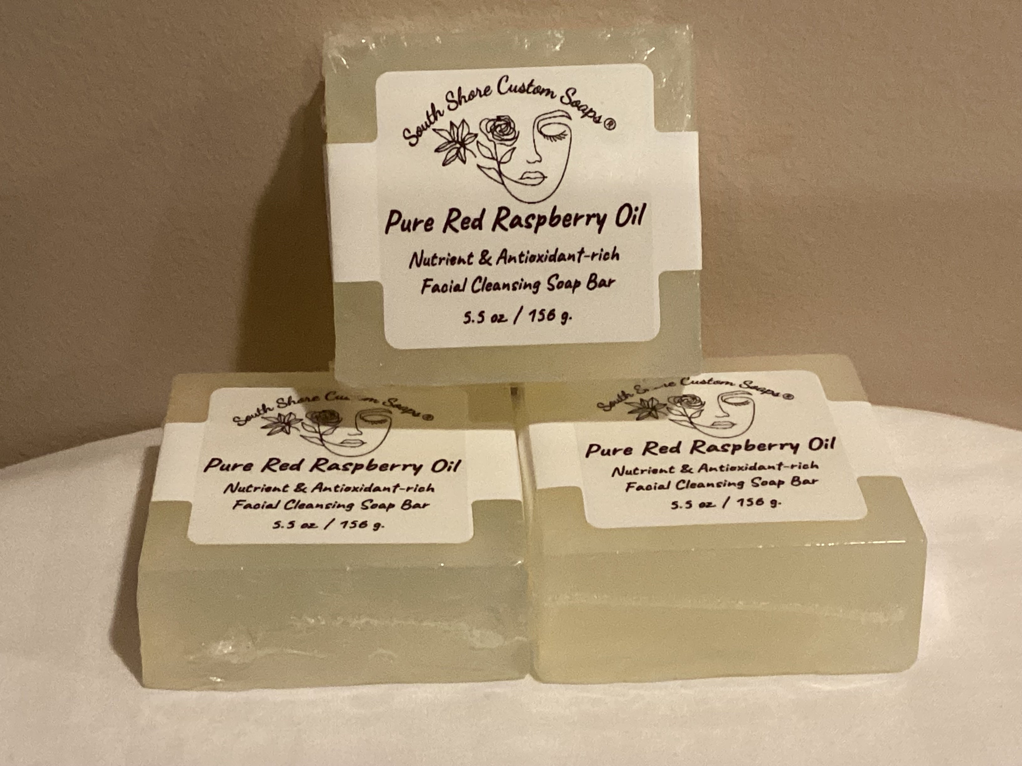 Pure Red Raspberry Oil Nutrient & Antioxidants-rich Facial Cleansing Soap Bar