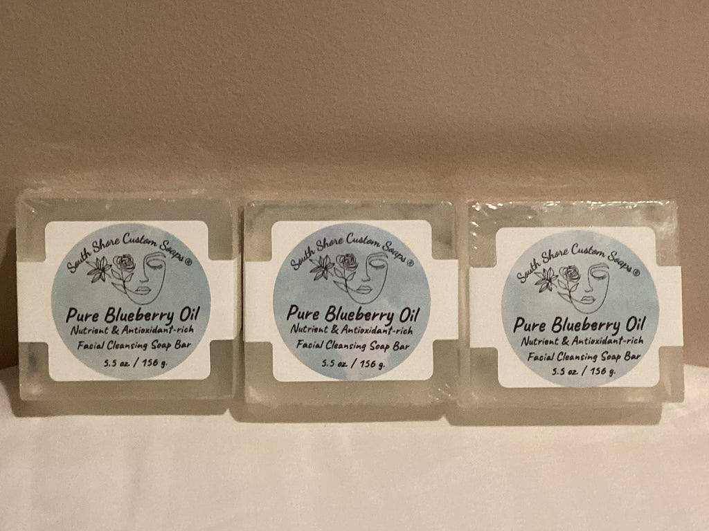 Pure Blueberry Oil Nutrient & Antioxidants-rich Facial Cleansing Soap Bar