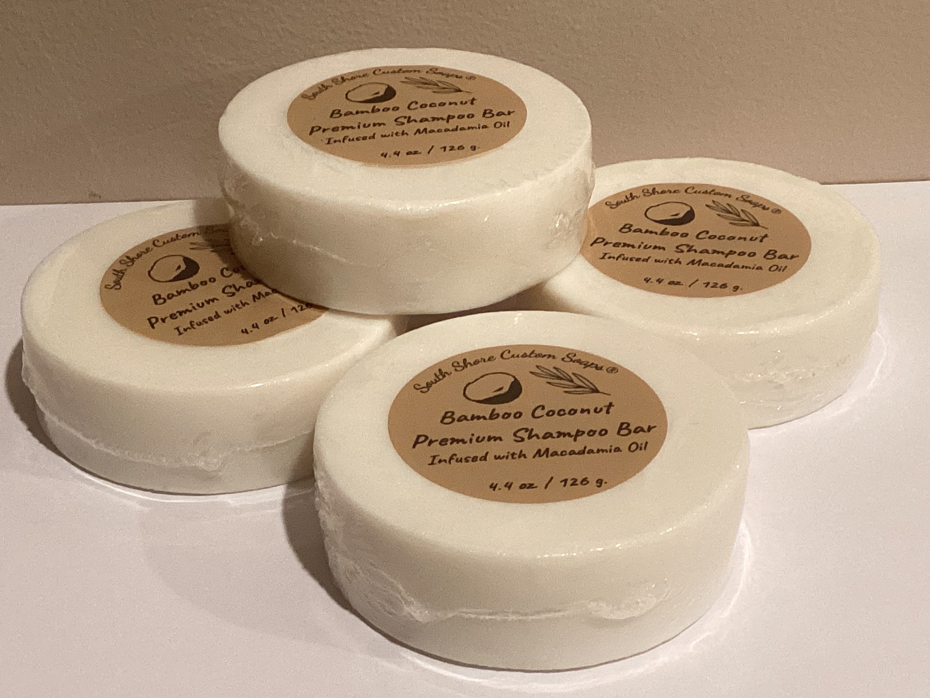 Bamboo Coconut Premium Shampoo Bar Infused with Macadamia Oil