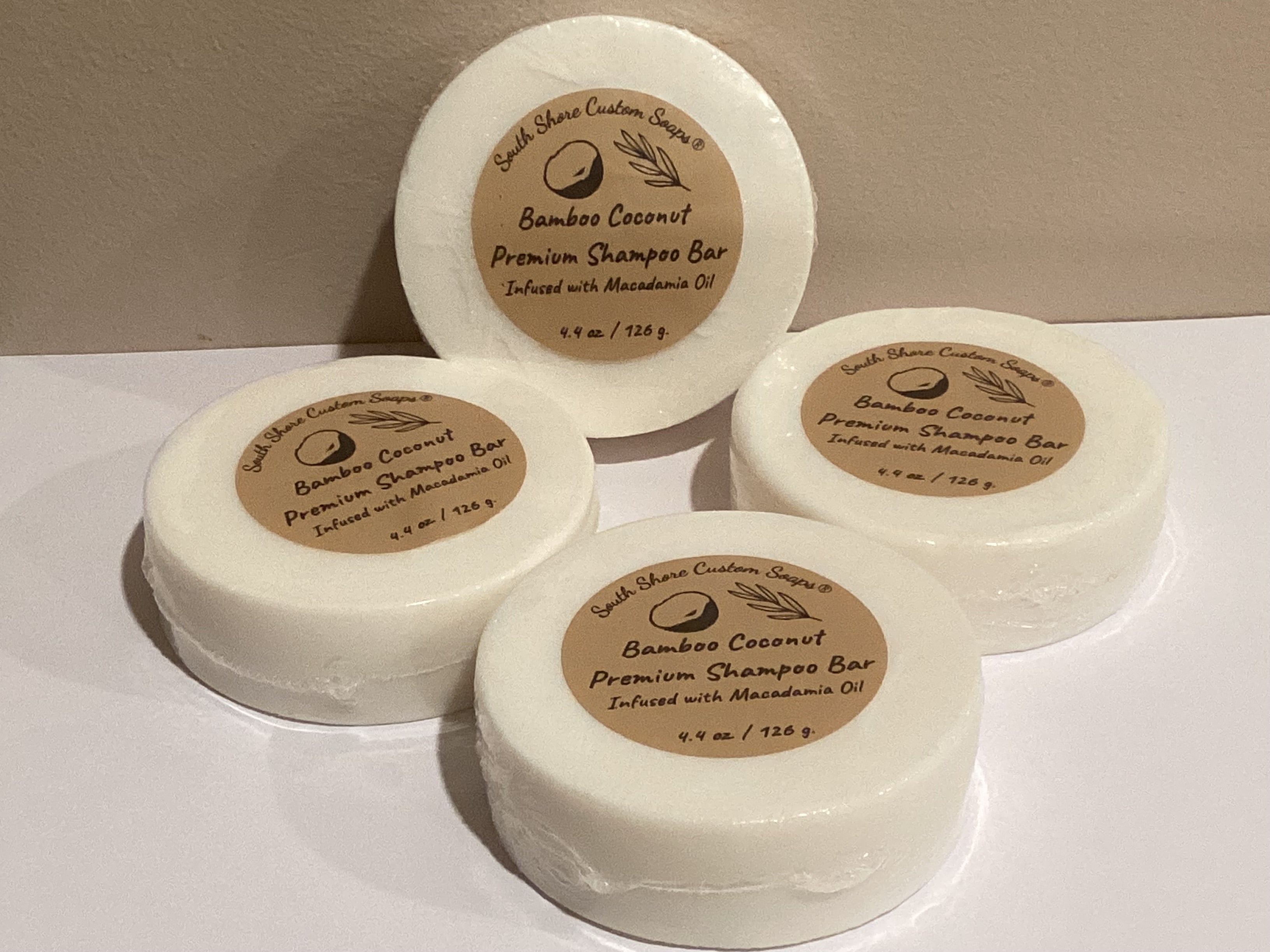 Bamboo Coconut Premium Shampoo Bar Infused with Macadamia Oil