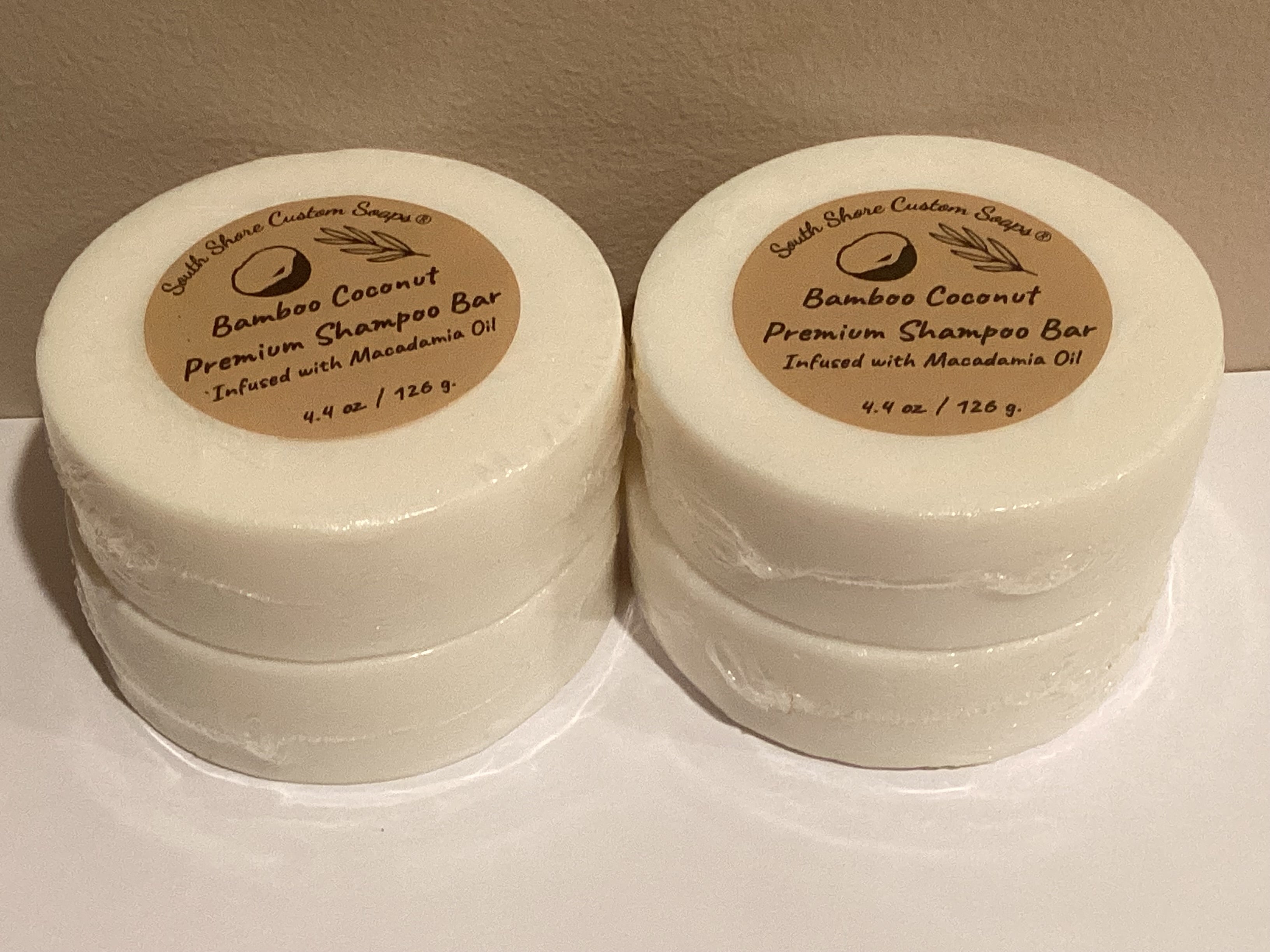 Bamboo Coconut Premium Shampoo Bar Infused with Macadamia Oil