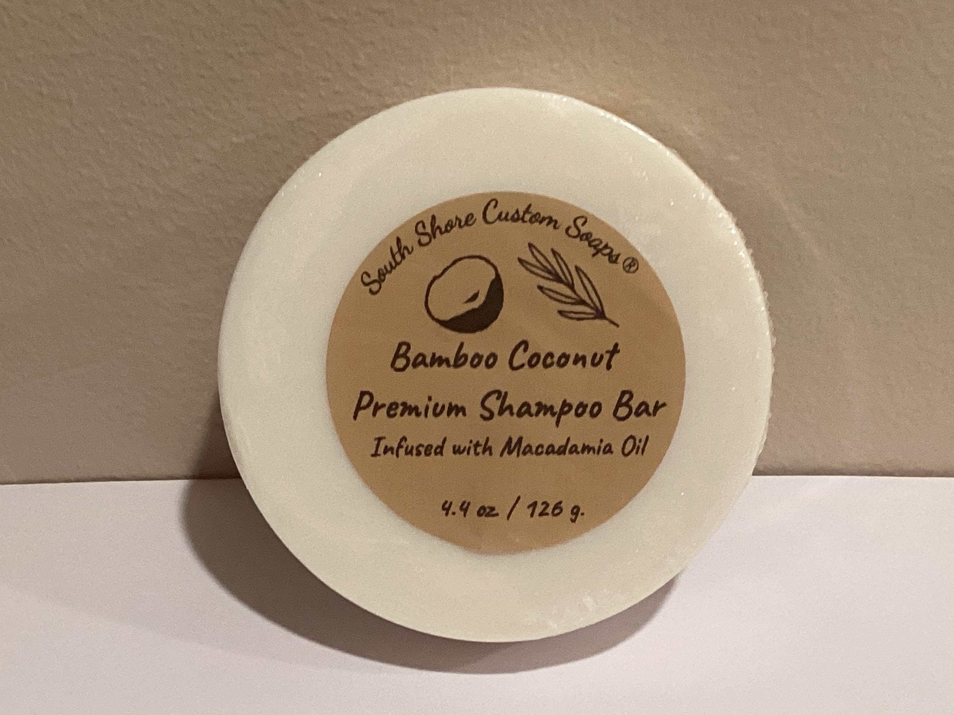 Bamboo Coconut Premium Shampoo Bar Infused with Macadamia Oil