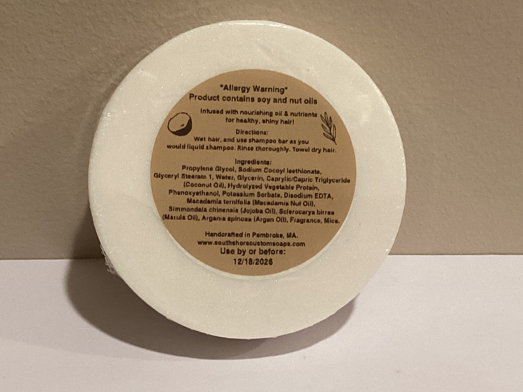 Bamboo Coconut Premium Shampoo Bar Infused with Macadamia Oil