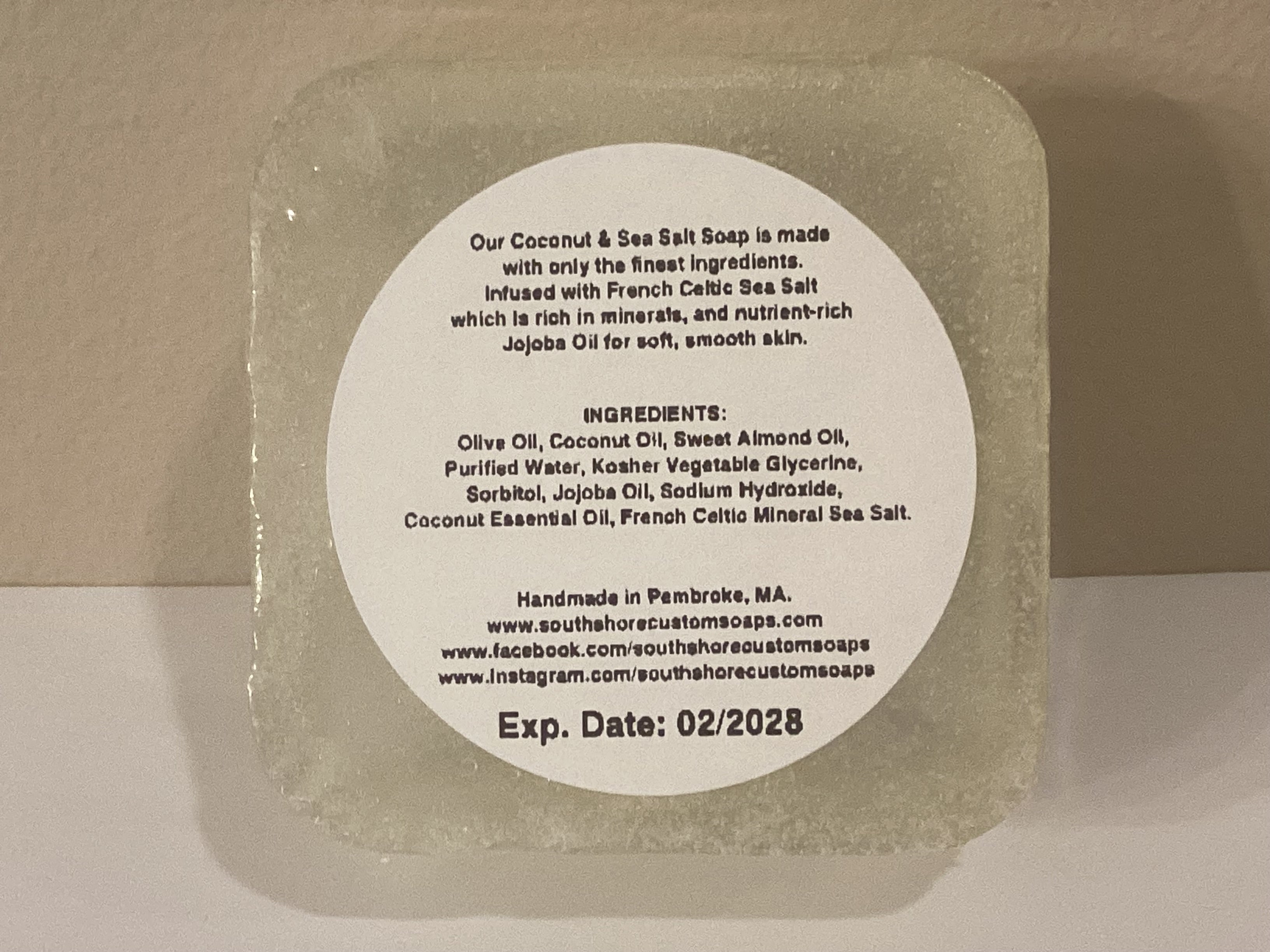 Coconut & Sea Salt Nourishing Soap with Mineral Rich French Celtic Sea Salt