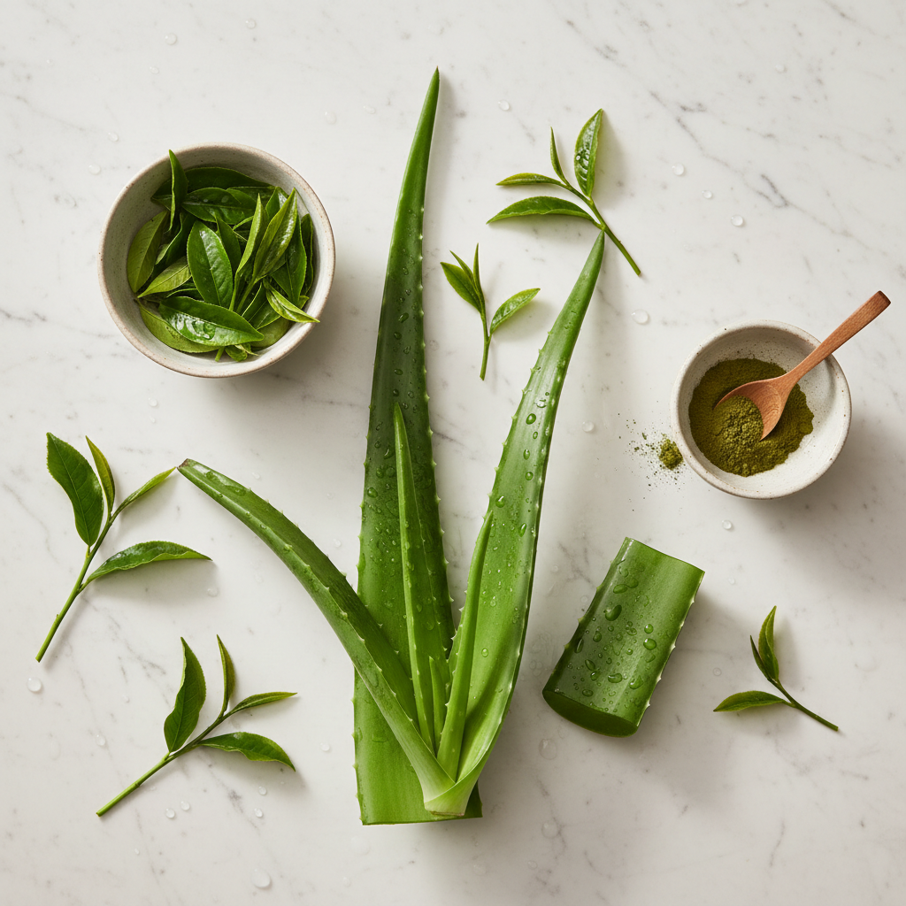 Aloe Vera & Green Tea Soap with Calendula Oil