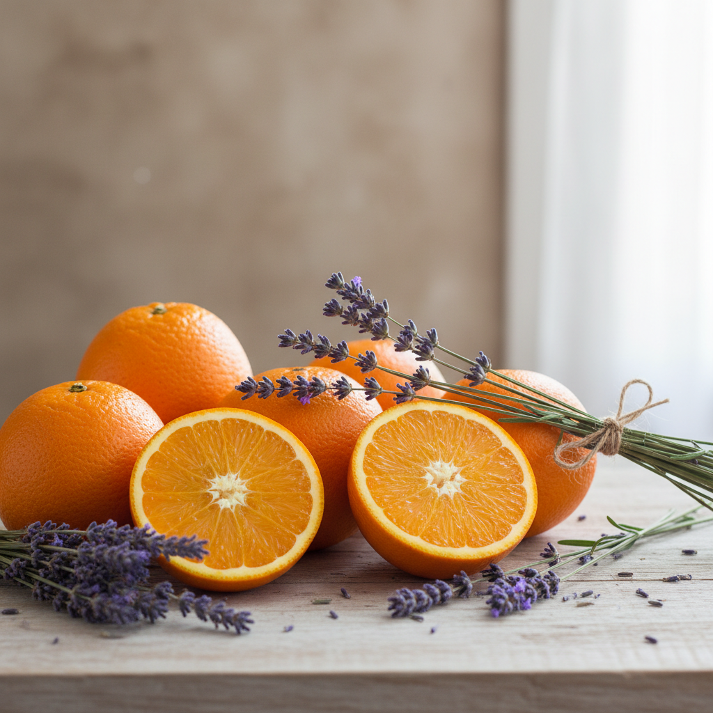Pure Sweet Orange & Lavender Oil Nutrient & Antioxidant-rich Facial Cleansing Soap Bar
