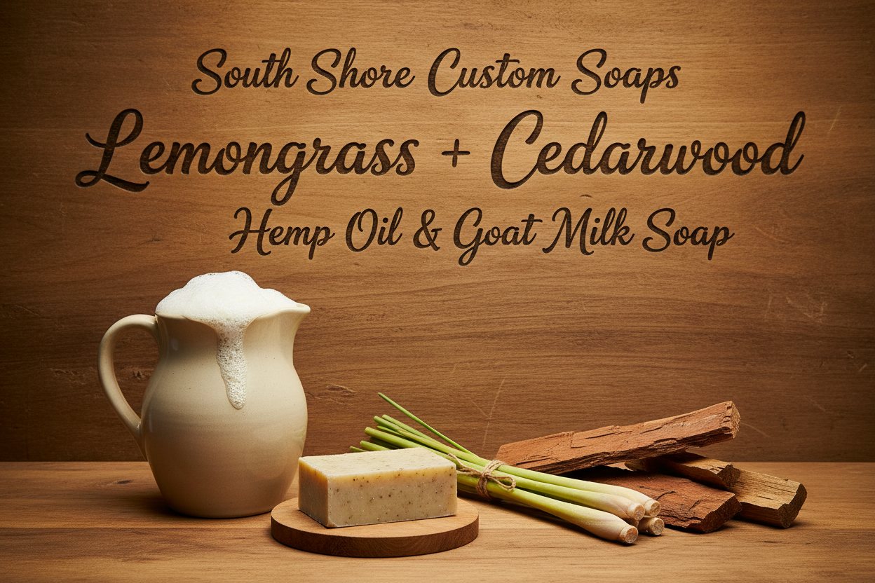 Lemongrass + Cedarwood Hemp Oil & Goat Milk Soap